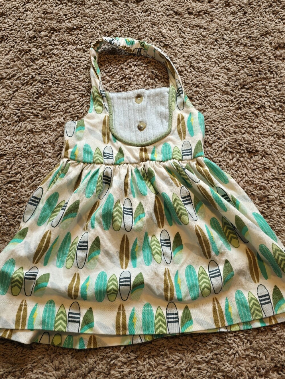 Kate Quinn Organic Cotton Surfboard Halter Dress 6-12M